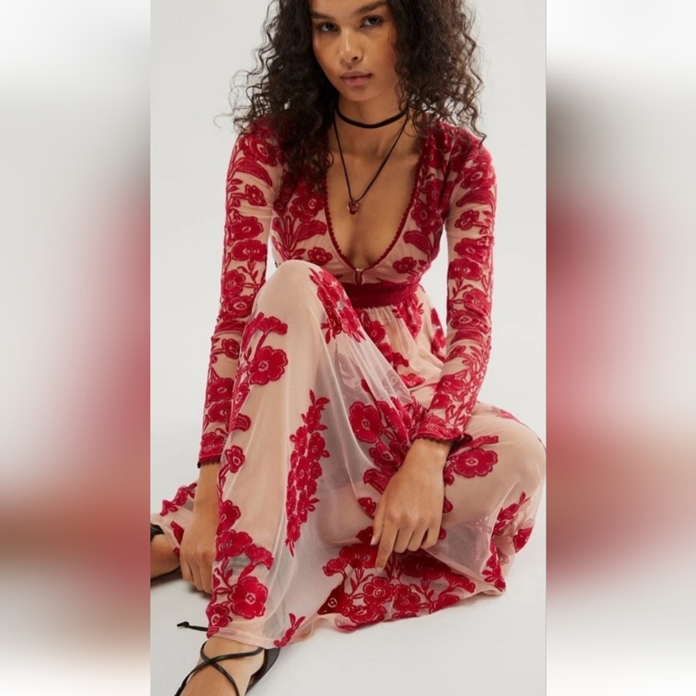 🍋For Love & Lemons Temecula Lace Maxi Dress - Picture 2 of 16